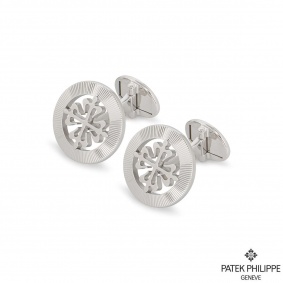 Patek Philippe White Gold Calatrava Cross Cufflinks 205.9089G-001